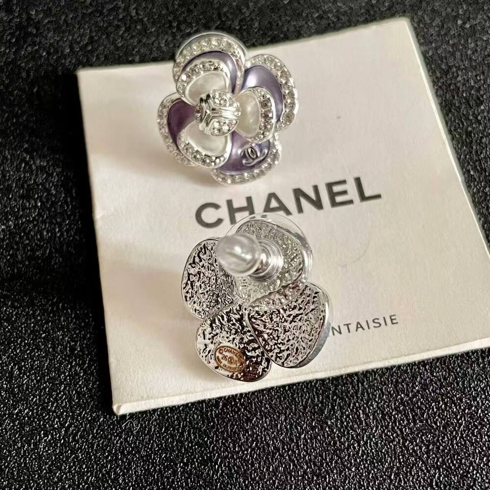 ❤️Chanel gradient purple earrings